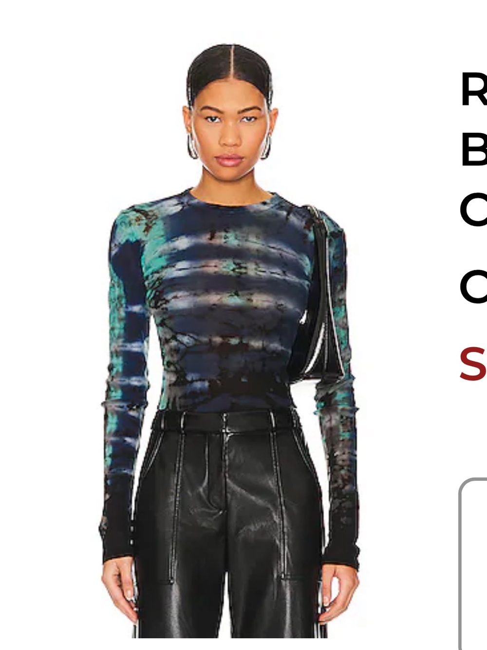 Rio long sleeve cobalt, blue tie dye